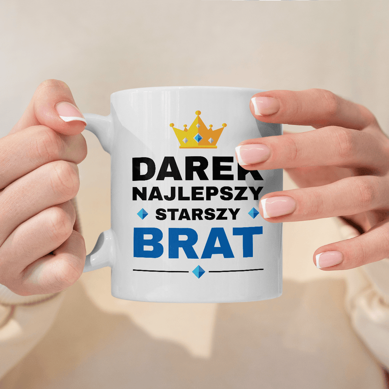 Starszy brat - 1x Kubek z nadrukiem, spersonalizowany prezent dla brata - Adamell.pl