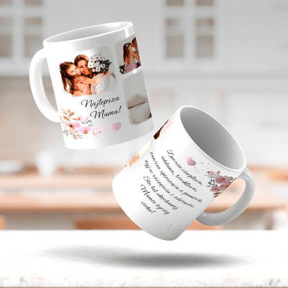 Sto lat ukochanej mamie - 1x Kubek z nadrukiem, spersonalizowany prezent dla mamy - Adamell.pl