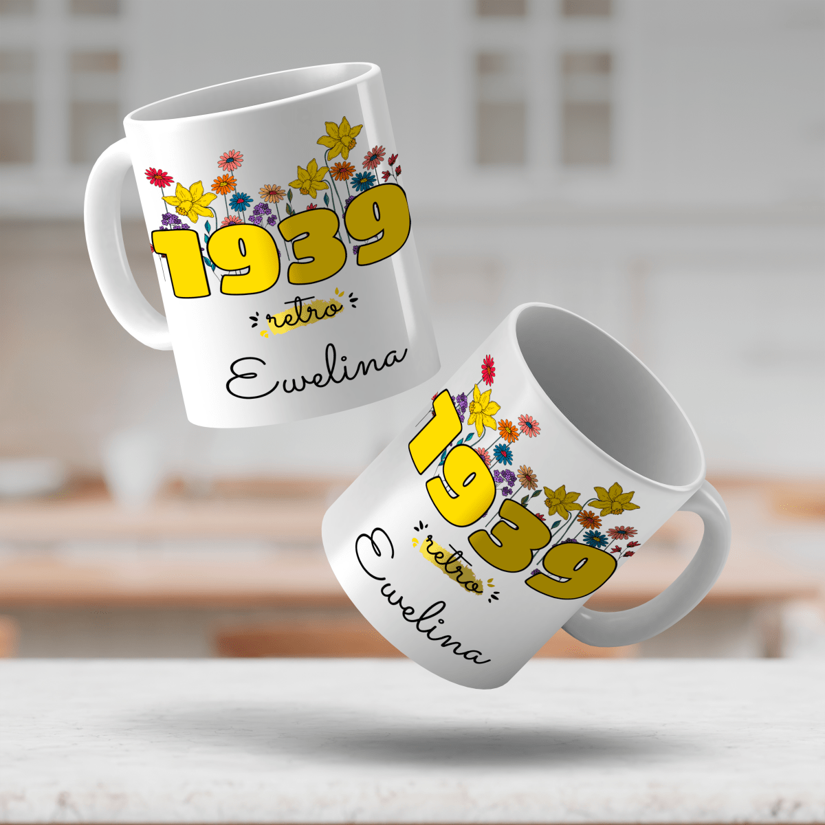 Styl retro 1939 - 1x Kubek z nadrukiem, spersonalizowany prezent dla kobiety - Adamell.pl