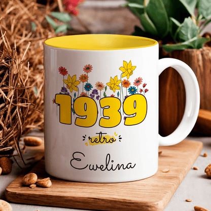 Styl retro 1939 - 1x Kubek z nadrukiem, spersonalizowany prezent dla kobiety - Adamell.pl