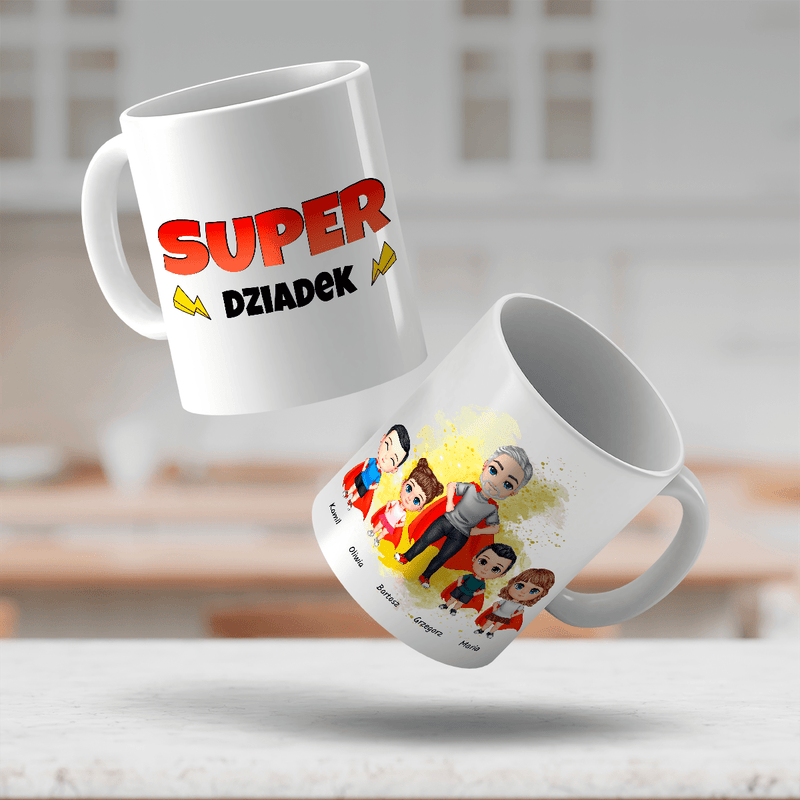 Super dziadek Clipart - 1x Kubek z nadrukiem, spersonalizowany prezent dla dziadka - Adamell.pl