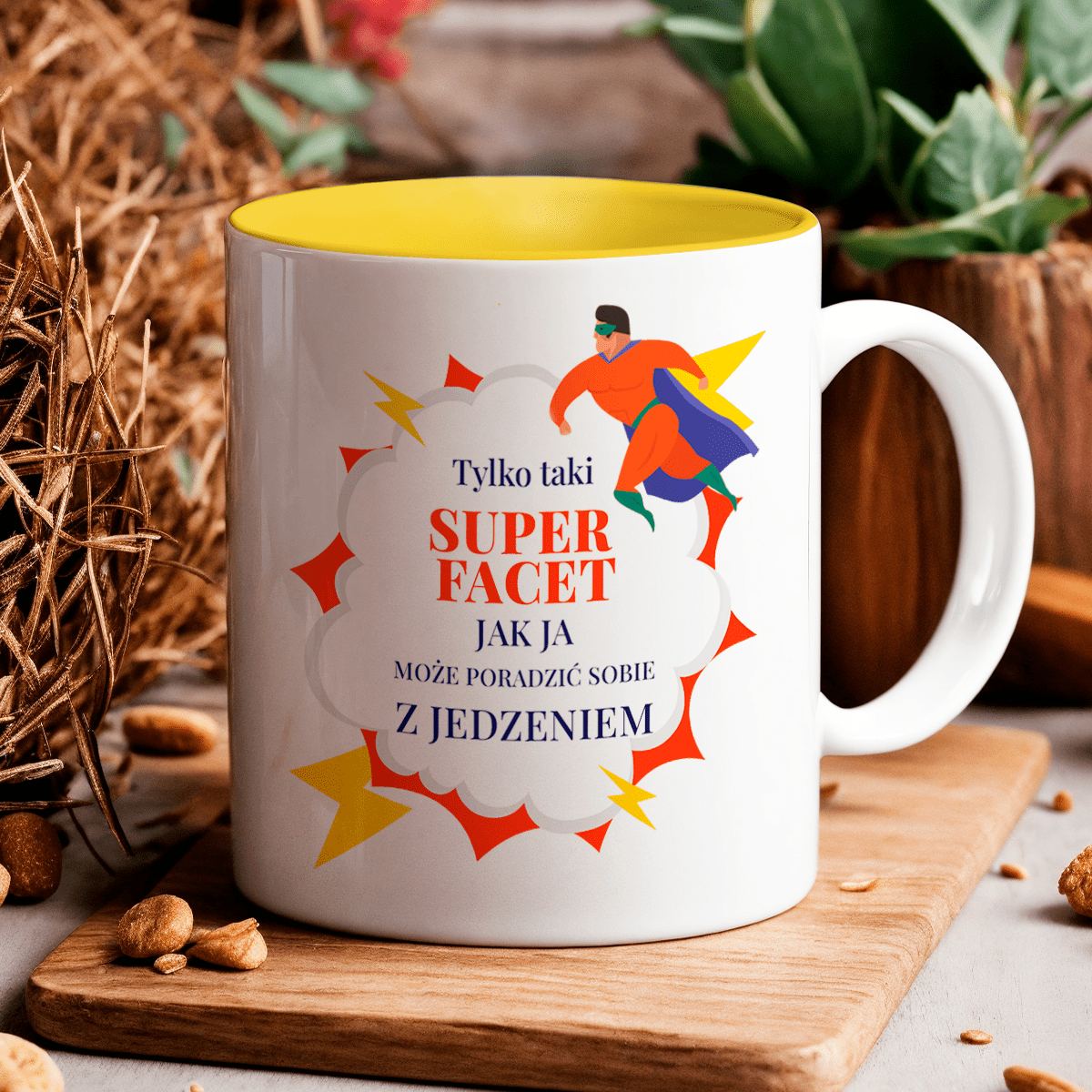 Super facet - 1x Kubek z nadrukiem, spersonalizowany prezent dla niego - Adamell.pl