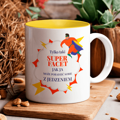 Super facet - 1x Kubek z nadrukiem, spersonalizowany prezent dla niego - Adamell.pl