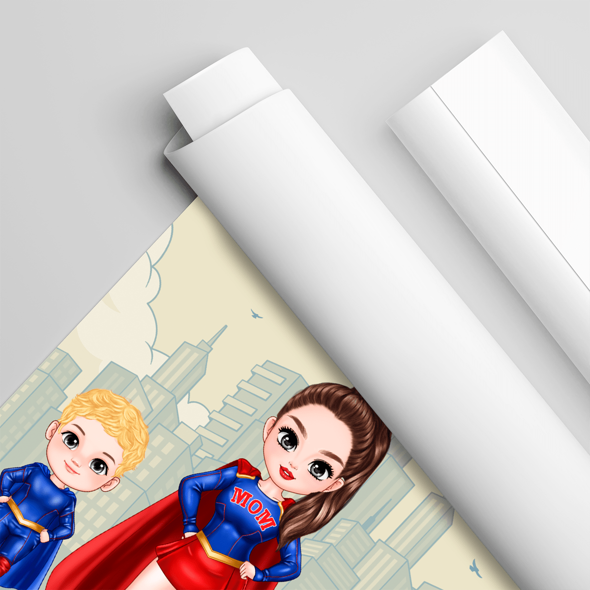 Super mom Clipart - plakat, spersonalizowany prezent dla mamy - Adamell.pl