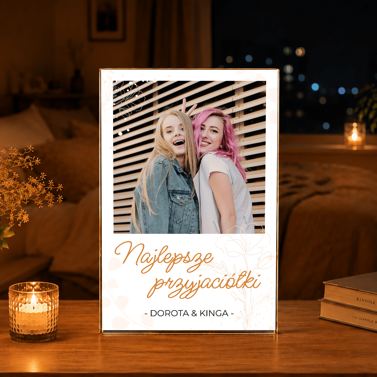 Super przyjaciółka - Druk na szkle, spersonalizowany prezent dla przyjaciółki - Adamell.pl