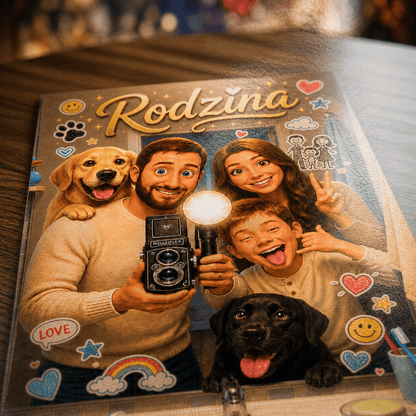 Szalone Selfie w Lustrze – Personalizowany plakat dla rodziców - Adamell.pl