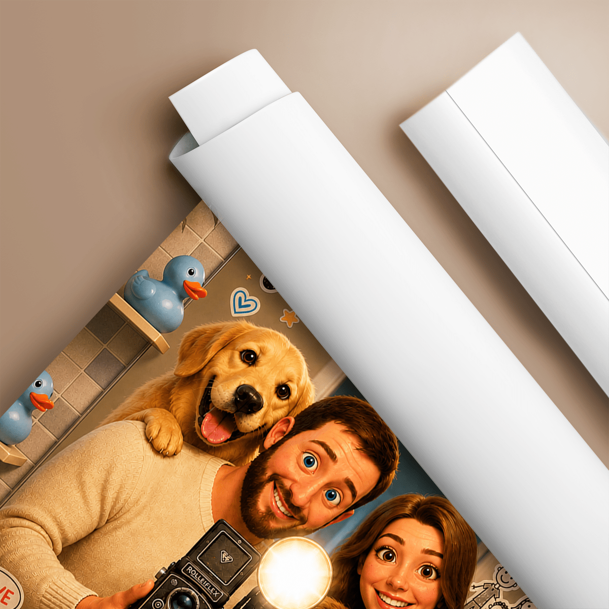 Szalone Selfie w Lustrze – Personalizowany plakat dla rodziców - Adamell.pl