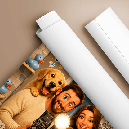 Szalone Selfie w Lustrze – Personalizowany plakat dla rodziców - Adamell.pl