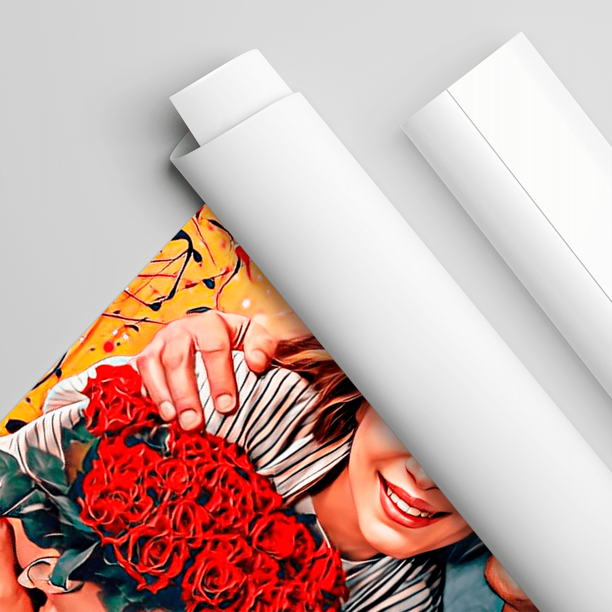 Szczęśliwa para zakochanych - plakat, spersonalizowany prezent dla pary - Adamell.pl
