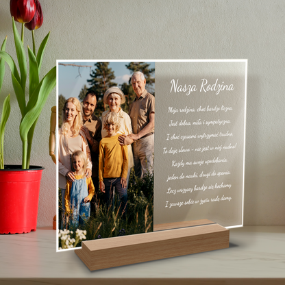 Nasza rodzina - Druk na szkle, spersonalizowany prezent