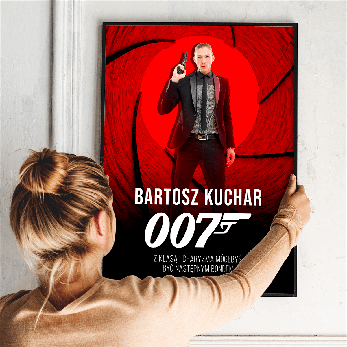 Tajny agent - plakat, spersonalizowany prezent dla niego - Adamell.pl
