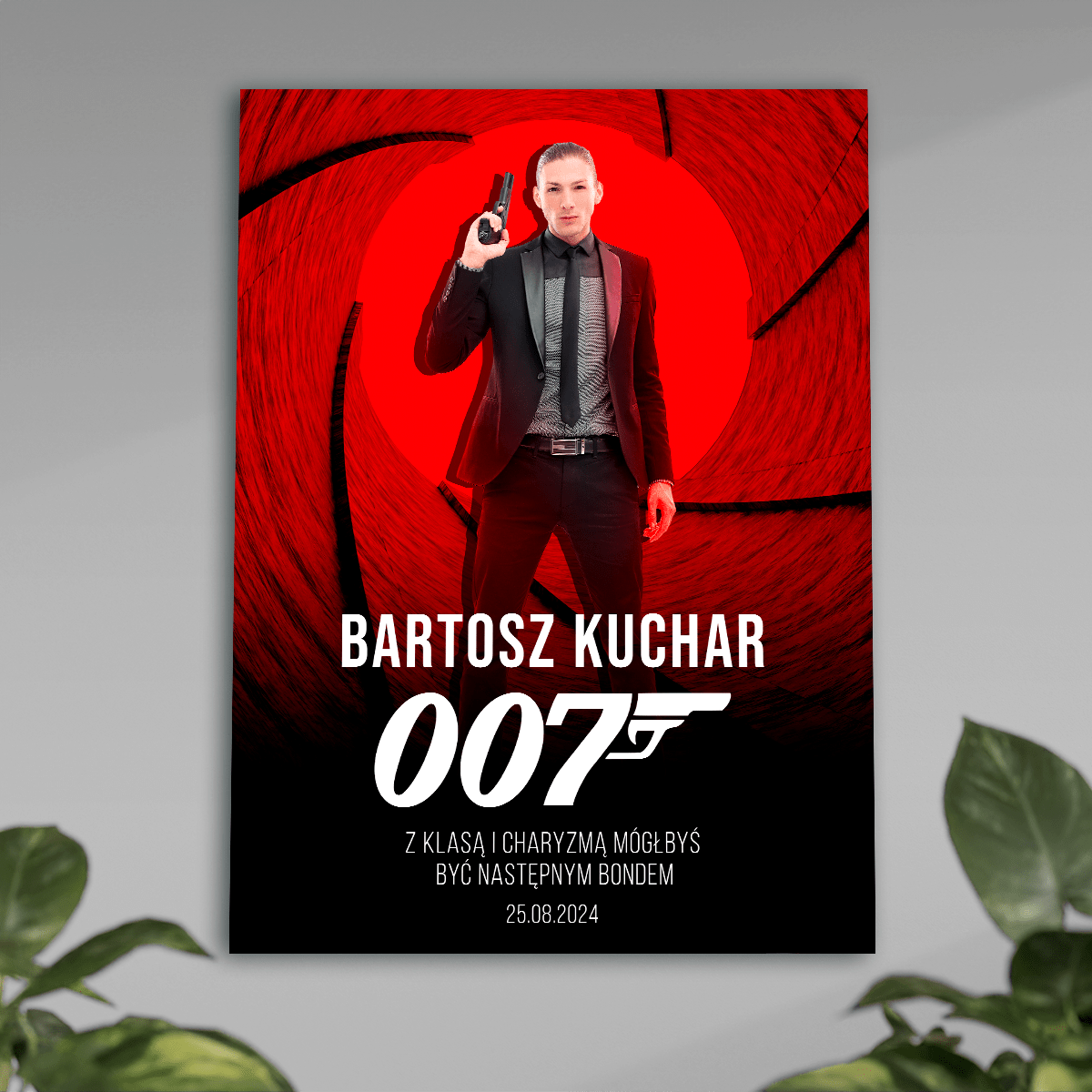 Tajny agent - plakat, spersonalizowany prezent dla niego - Adamell.pl