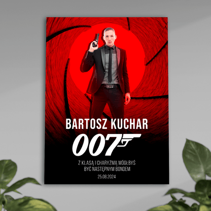 Tajny agent - plakat, spersonalizowany prezent dla niego - Adamell.pl