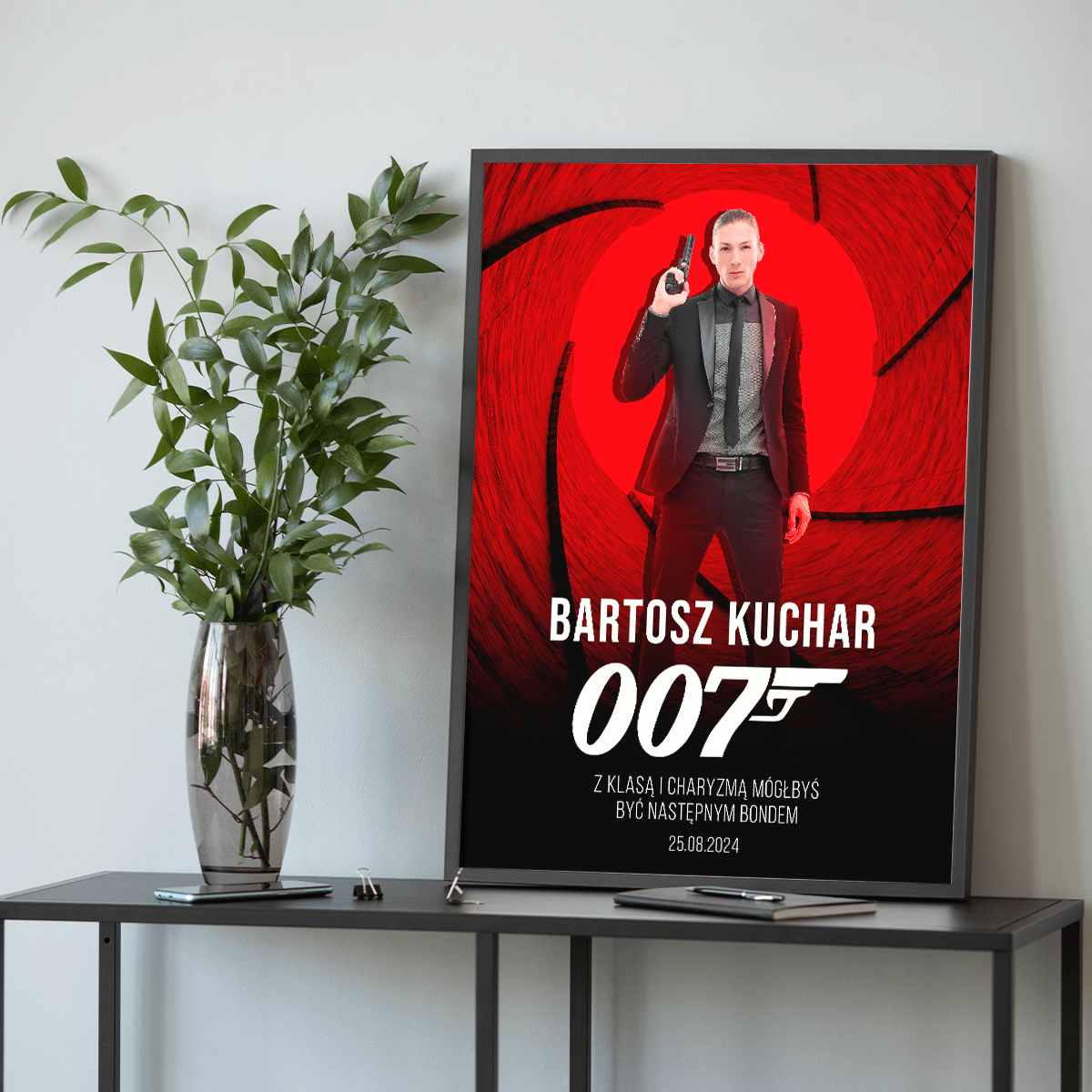 Tajny agent - plakat, spersonalizowany prezent dla niego - Adamell.pl