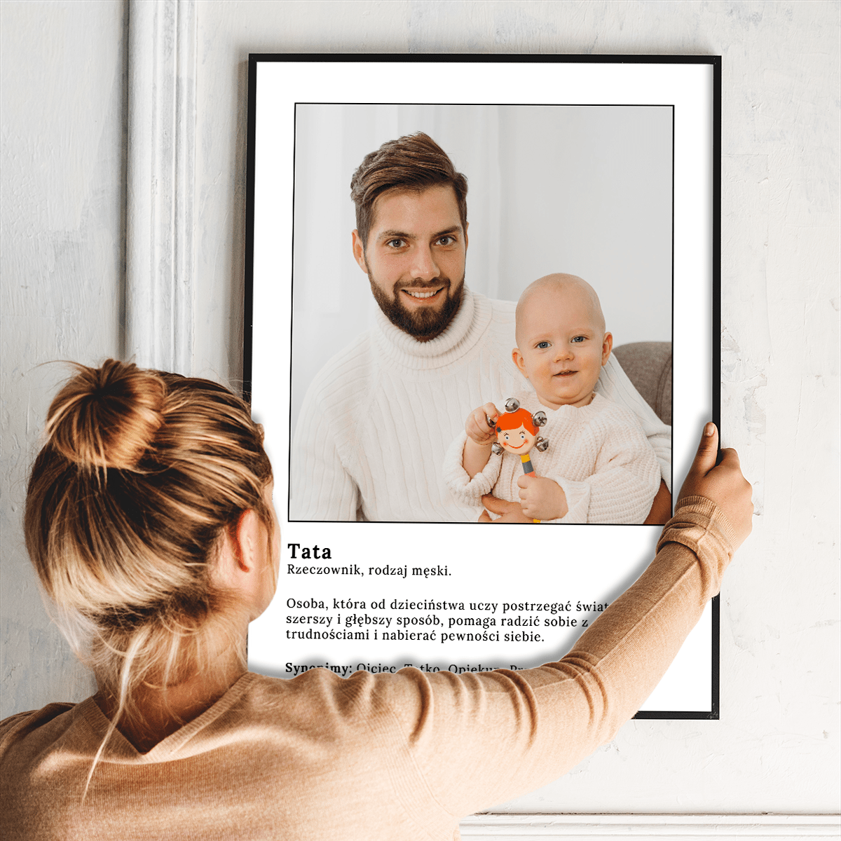 Tata, wyjątkowa osoba - plakat, spersonalizowany prezent dla taty - Adamell.pl