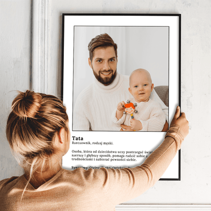 Tata, wyjątkowa osoba - plakat, spersonalizowany prezent dla taty - Adamell.pl