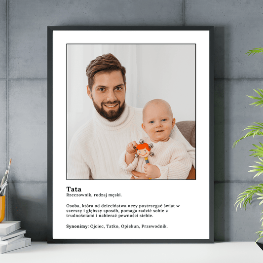 Tata, wyjątkowa osoba - plakat, spersonalizowany prezent dla taty - Adamell.pl