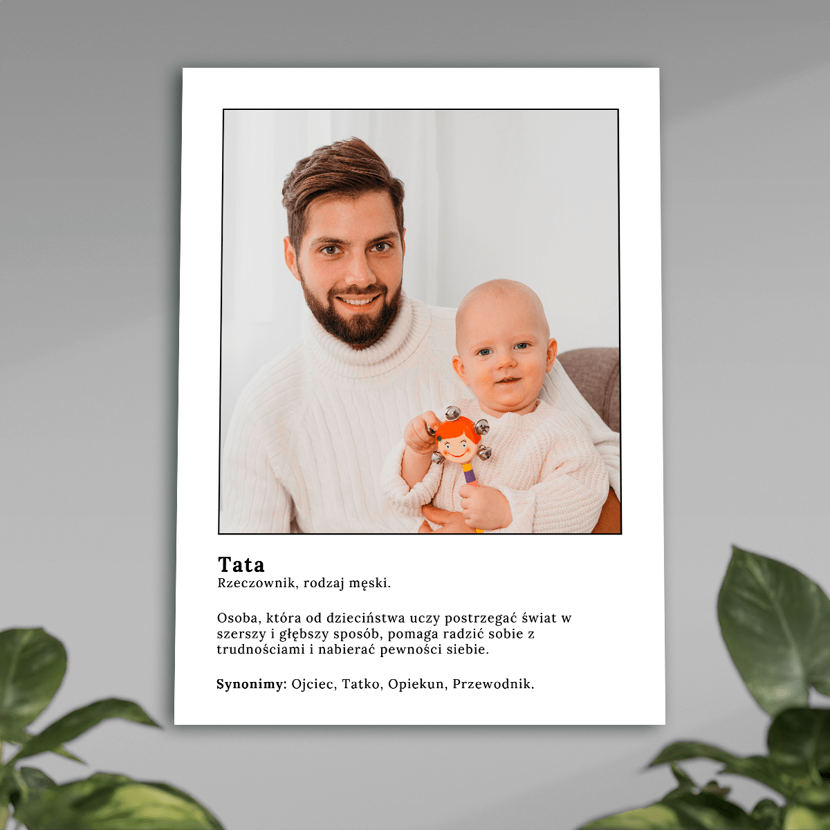 Tata, wyjątkowa osoba - plakat, spersonalizowany prezent dla taty - Adamell.pl
