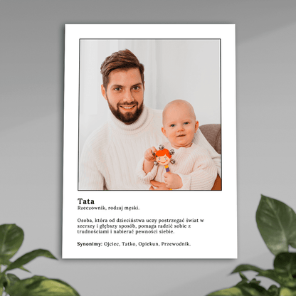 Tata, wyjątkowa osoba - plakat, spersonalizowany prezent dla taty - Adamell.pl
