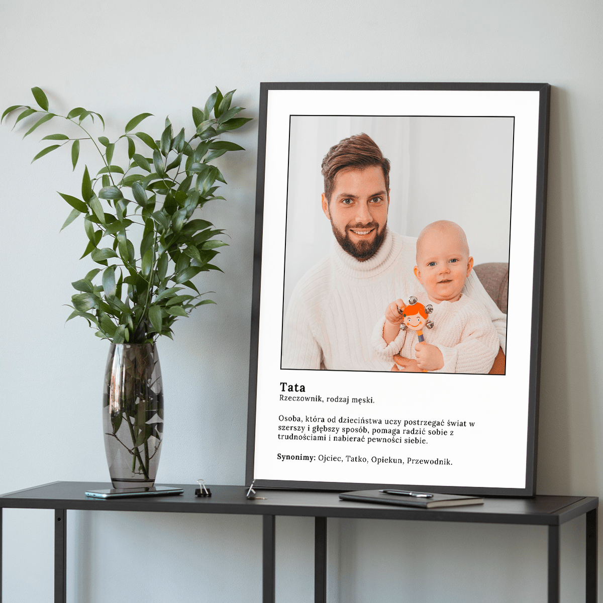 Tata, wyjątkowa osoba - plakat, spersonalizowany prezent dla taty - Adamell.pl
