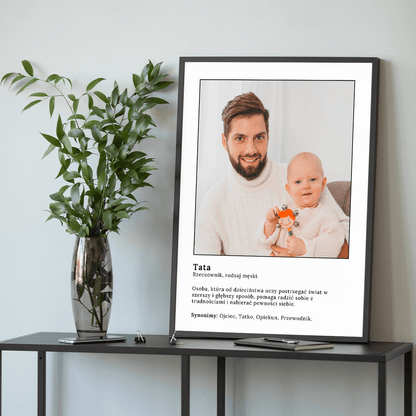 Tata, wyjątkowa osoba - plakat, spersonalizowany prezent dla taty - Adamell.pl