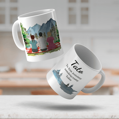 Tato, dziękuję - 1x Kubek z nadrukiem, spersonalizowany prezent dla taty - Adamell.pl