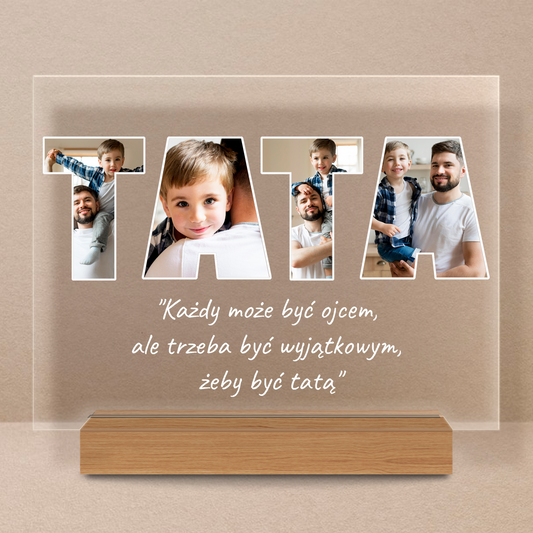 Mój wyjątkowy tata - Druk na szkle, spersonalizowany prezent dla taty
