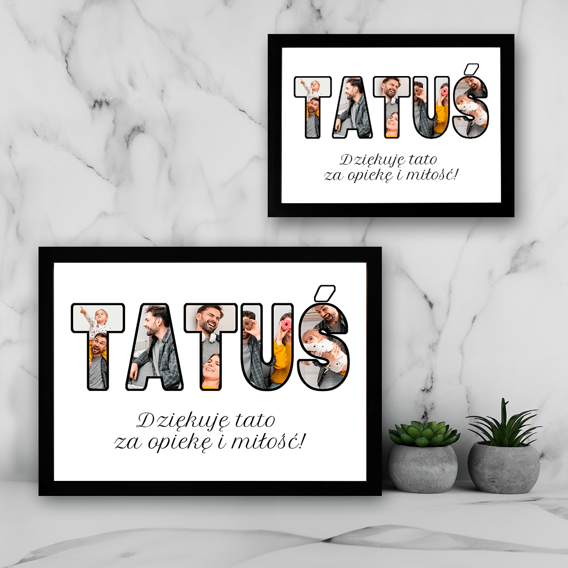 Tatuś - Druk na szkle, spersonalizowany prezent - Adamell.pl
