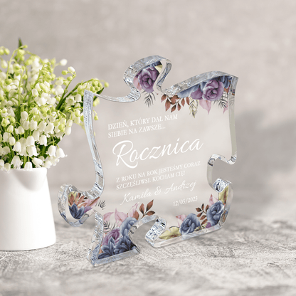 Ten wyjątkowy dzień - Druk na szkle - puzzel, spersonalizowany prezent dla pary - Adamell.pl