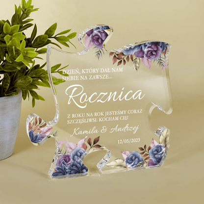 Ten wyjątkowy dzień - Druk na szkle - puzzel, spersonalizowany prezent dla pary - Adamell.pl