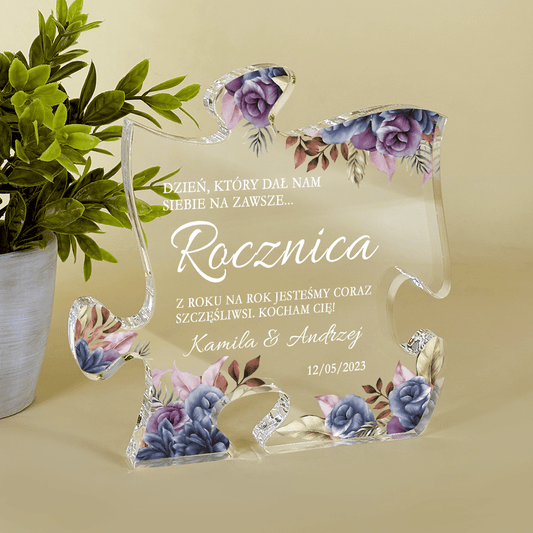 Ten wyjątkowy dzień - Druk na szkle - puzzel, spersonalizowany prezent dla pary - Adamell.pl
