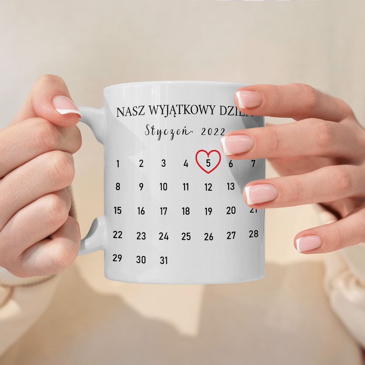 Ten wyjątkowy dzień - Kubek z nadrukiem, spersonalizowany prezent dla pary - Adamell.pl