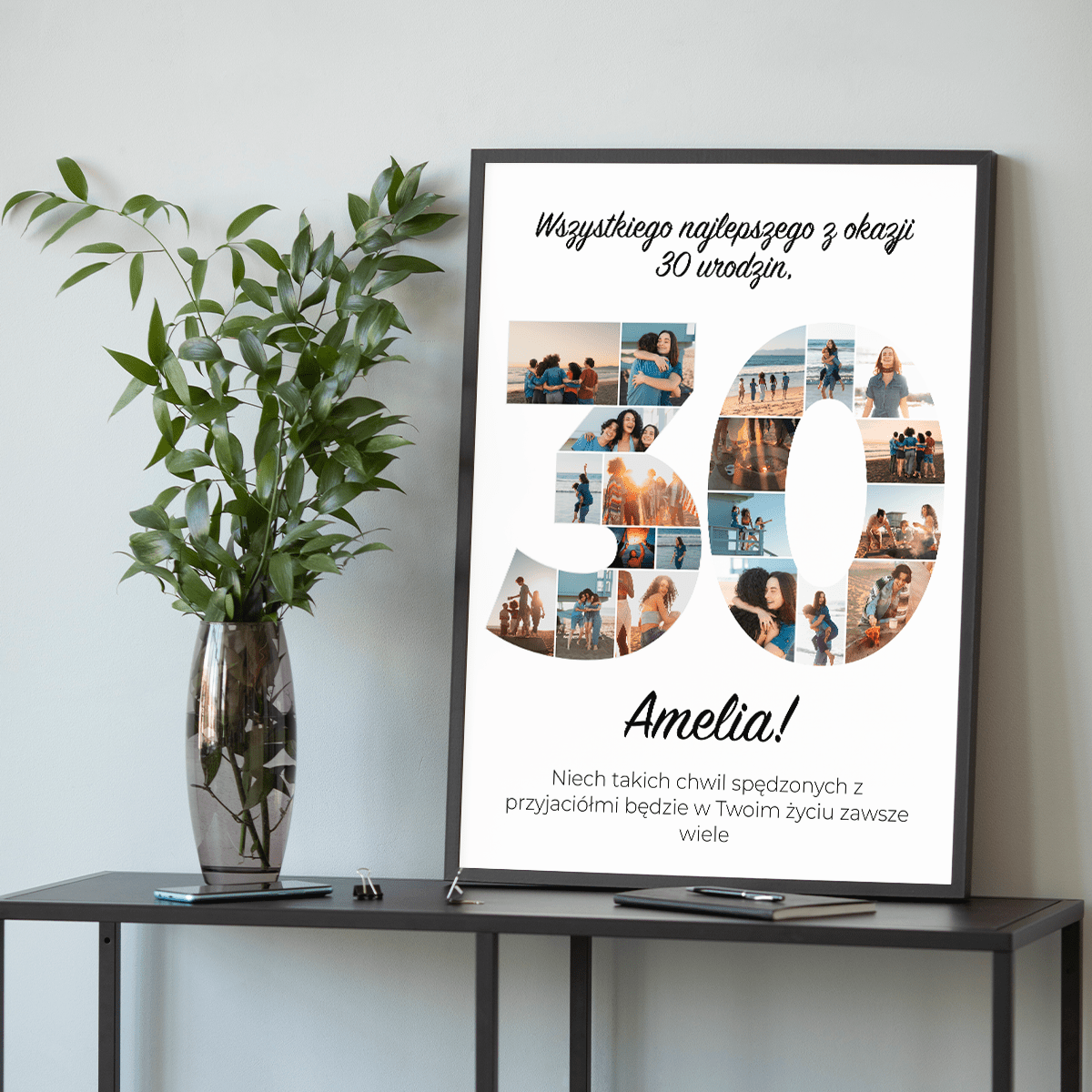 Twoje 30 urodziny - plakat, spersonalizowany prezent dla niej - Adamell.pl