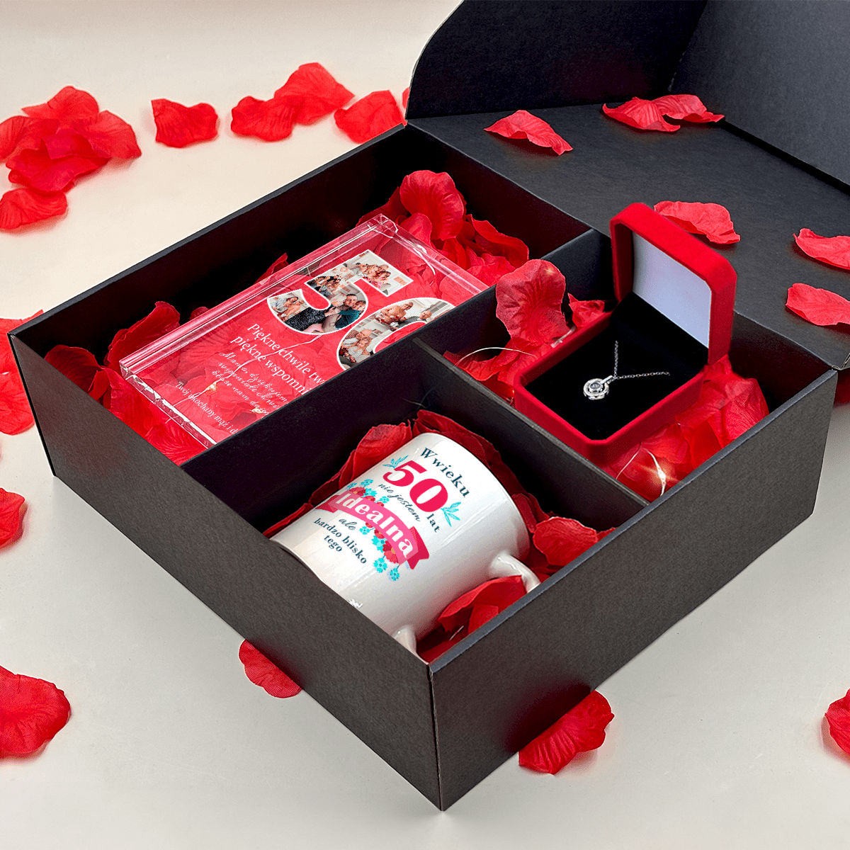 Twoje 50 urodziny - Druk na szkle, spersonalizowany prezent dla mamy - Adamell.pl