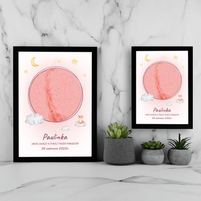 Układ gwiazd - Druk na szkle, spersonalizowany prezent dla dziecka - Adamell.pl