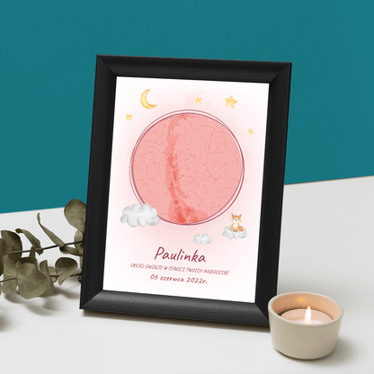 Układ gwiazd - Druk na szkle, spersonalizowany prezent dla dziecka - Adamell.pl