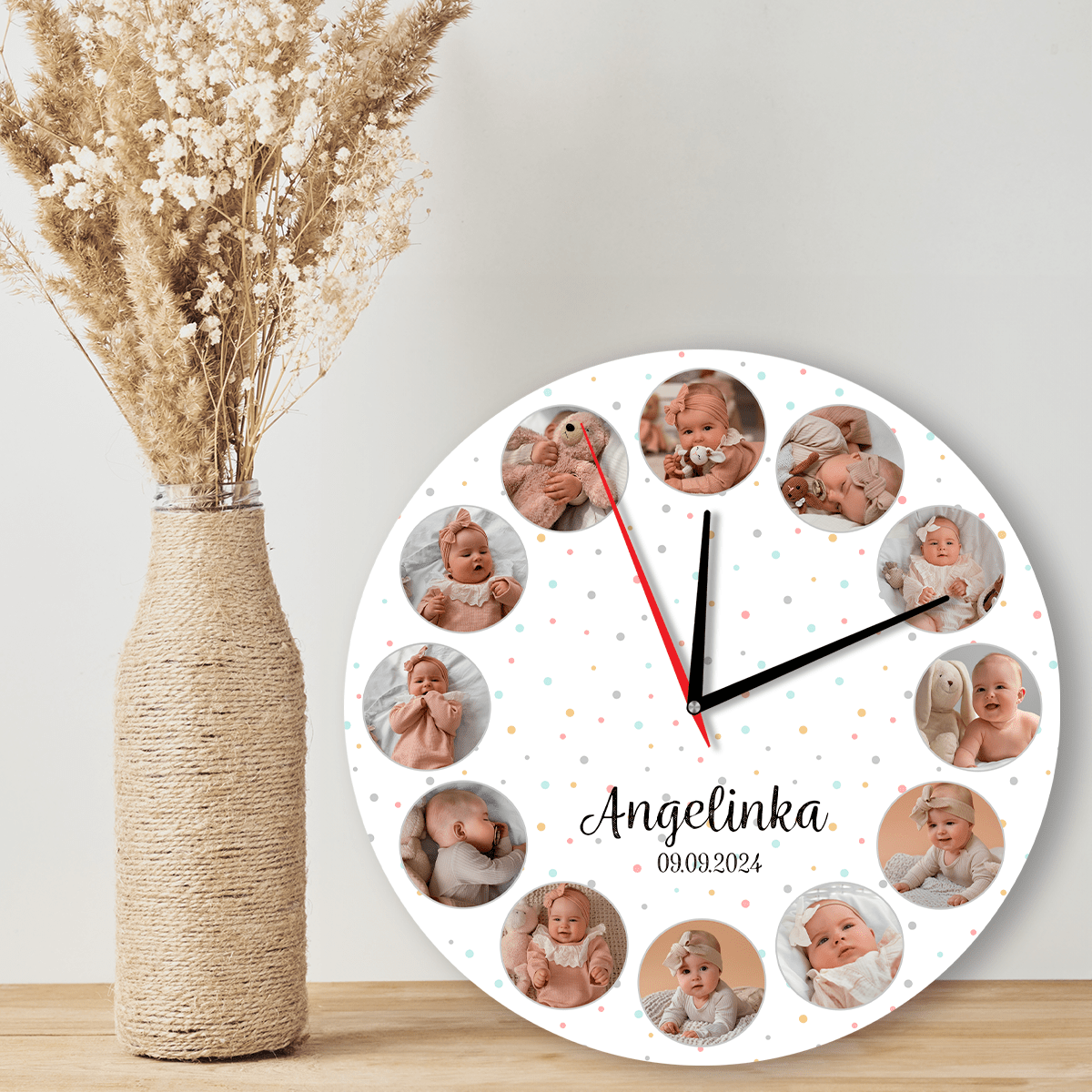 Ukochane dziecko - zegar ze zdjęciem, spersonalizowany prezent dla rodziców - Adamell.pl