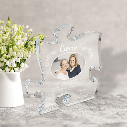 Ulubiona i najukochańsza ciocia - Druk na szkle - puzzel, spersonalizowany prezent dla cioci - Adamell.pl