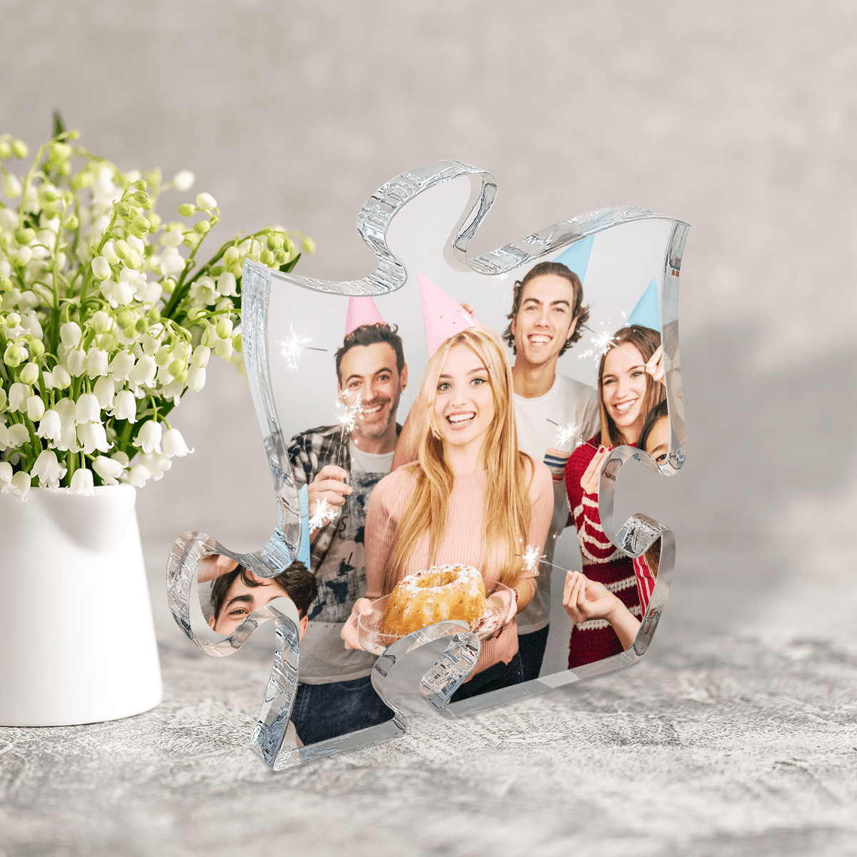 Urodzinowa fotografia - Druk na szkle - puzzel, spersonalizowany prezent na urodziny - Adamell.pl