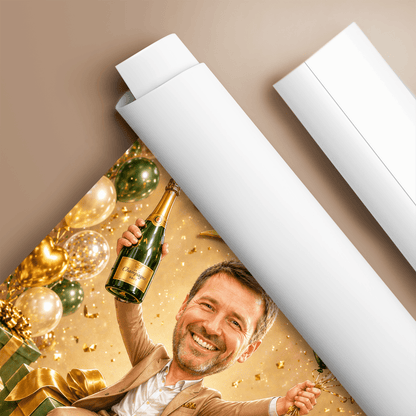 Urodzinowa niespodzianka - plakat, spersonalizowany prezent dla niego - Adamell.pl