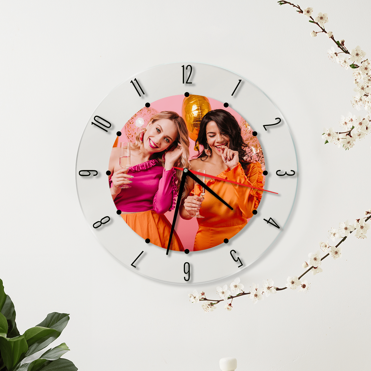Urodzinowe zdjęcie - zegar ze zdjęciem, spersonalizowany prezent dla niej - Adamell.pl