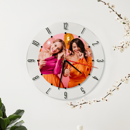 Urodzinowe zdjęcie - zegar ze zdjęciem, spersonalizowany prezent dla niej - Adamell.pl