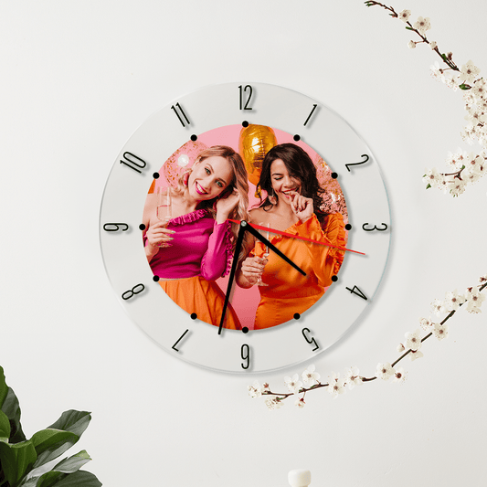 Urodzinowe zdjęcie - zegar ze zdjęciem, spersonalizowany prezent dla niej - Adamell.pl
