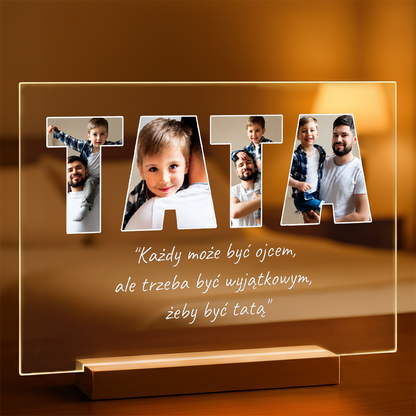 Mój wyjątkowy tata - Druk na szkle, spersonalizowany prezent dla taty