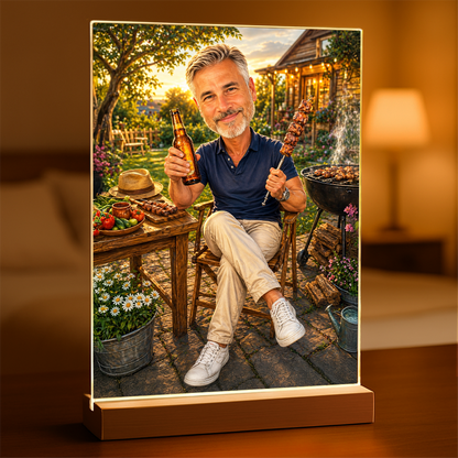 Portret dla niego - Druk na szkle, spersonalizowany prezent dla mężczyzny