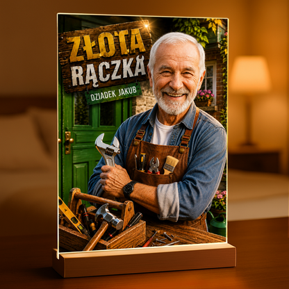 Złota Rączka: Prezent dla Dziadka – Wydruk na szkle akrylowym