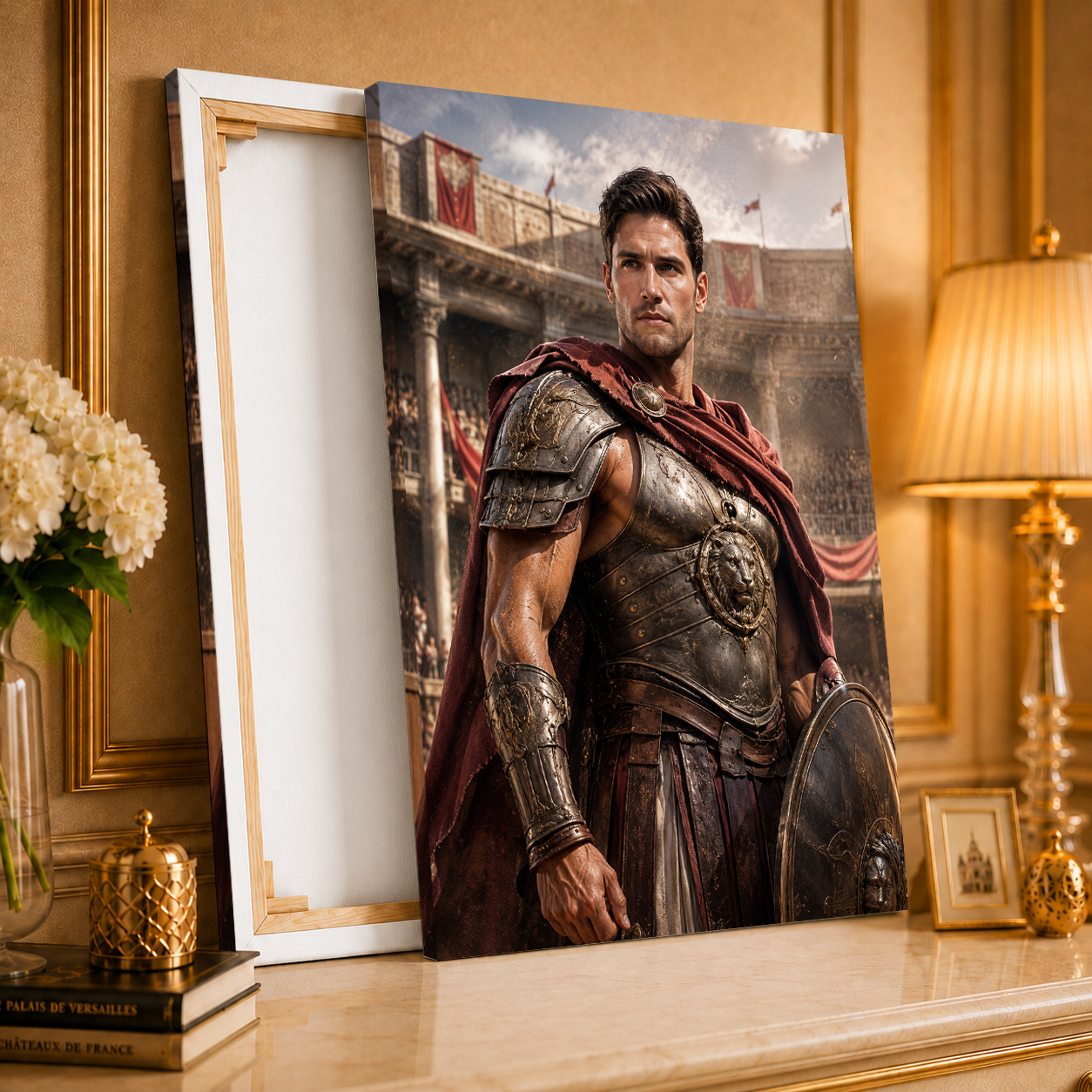 Portret gladiatora - druk na płótnie, spersonalizowany prezent dla niego