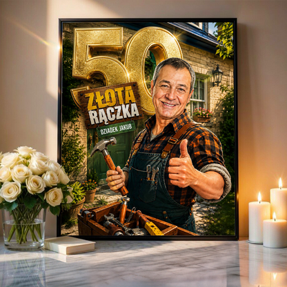 Złota Rączka: Prezent dla Dziadka – Personalizowany plakat na urodziny