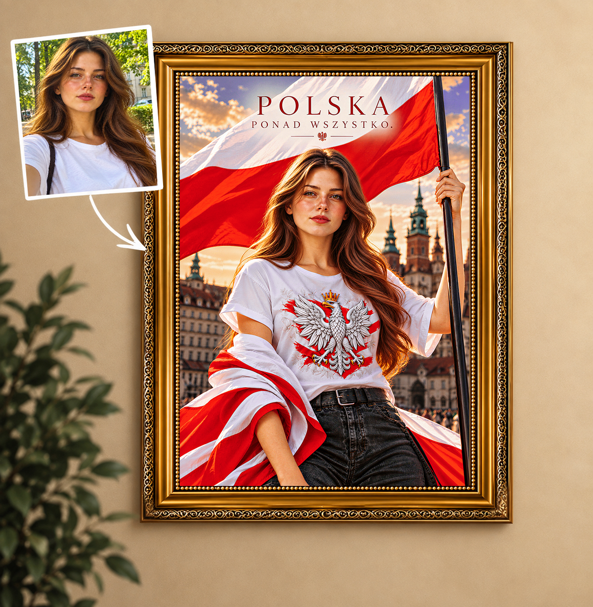 Polska Dusza – Portret na płótnie dla Niej