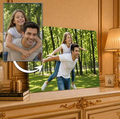 Radosne Loty – Foto na płótnie, spersonalizowany prezent dla taty